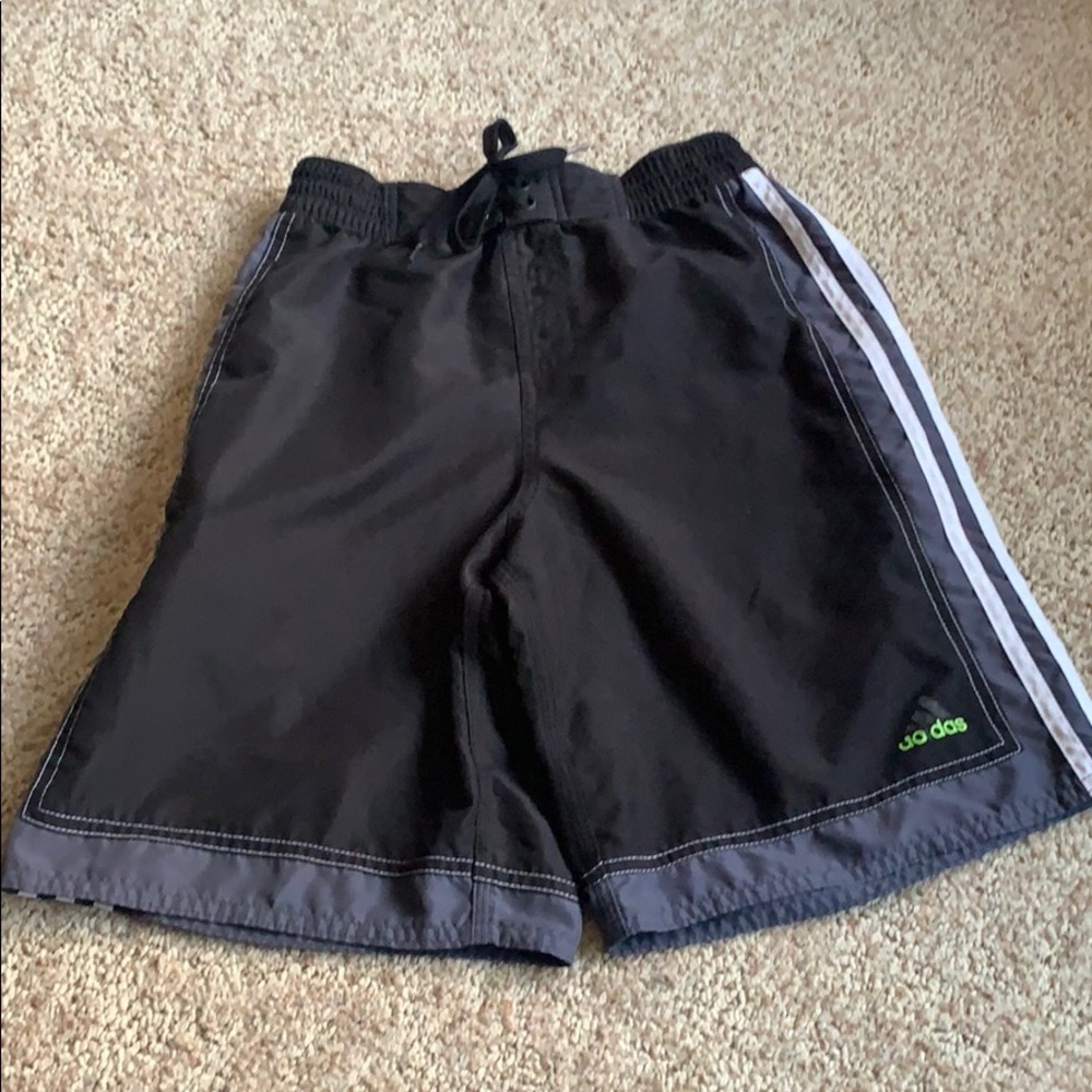 Adidas swim trunks boys large.